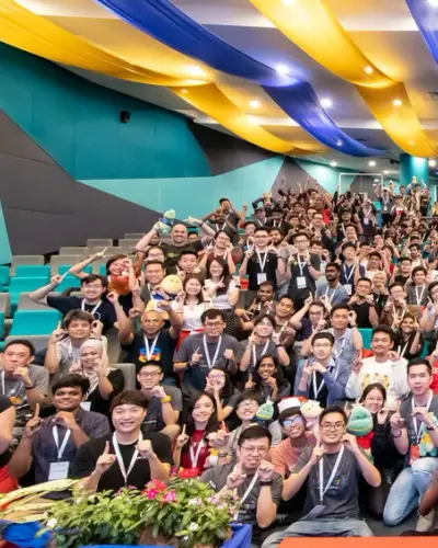 Full hall at a community summit