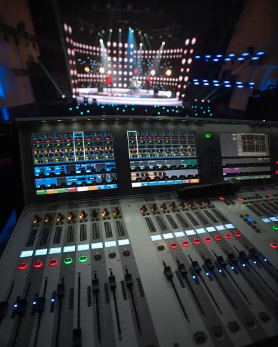 Sound desk at a conference